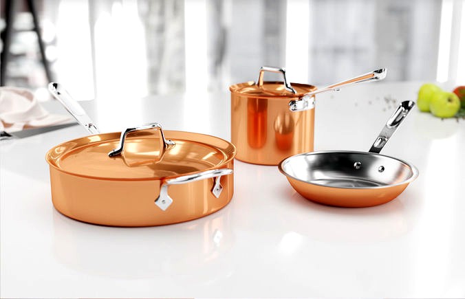 Copper kitchen set