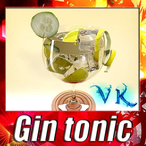 High Detailed Liquor Glass - Gin tonic