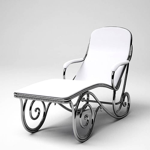 White ornamental retro armchair - armchair 28 am5