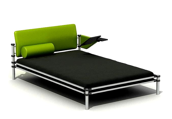 Black And Neon Green Sleek Chaise Lounge