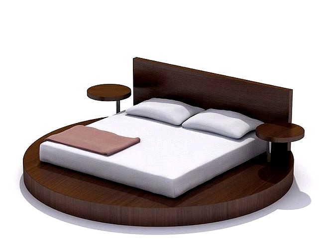 Modern Bedroom Set Bed Night Tables