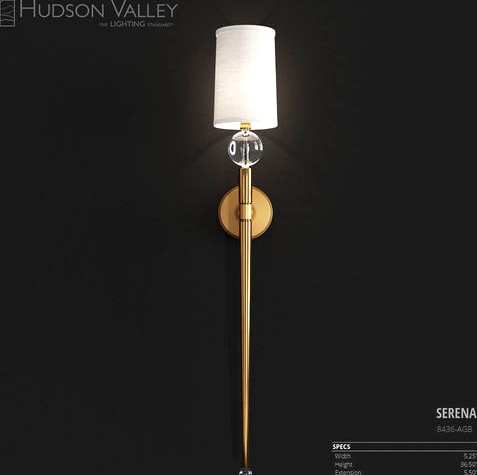 Hudson Valley Lighting Serena Aged Brass Sconce