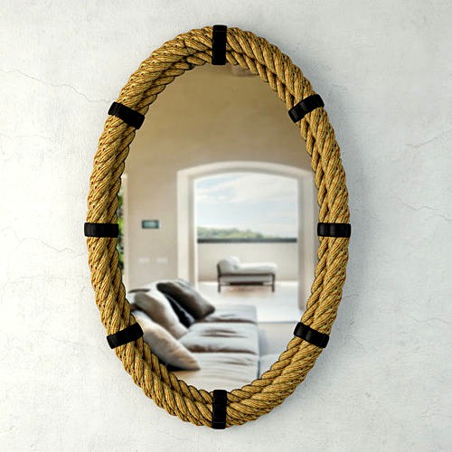 Nautical Rope Oval Mirror
