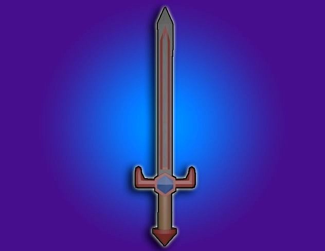 Low Poly Sword- Lapis Luzuli Sword