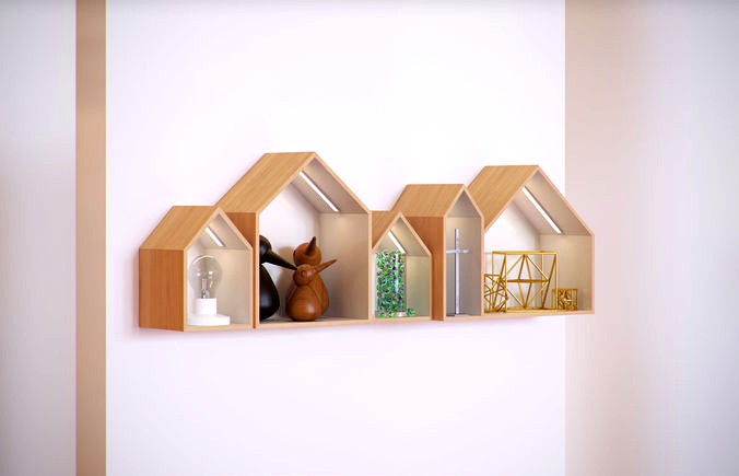 Small houses shaped shelf decoration HG2