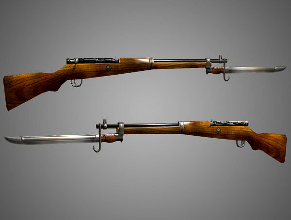 Arisaka Type 99 Rifle Low Poly