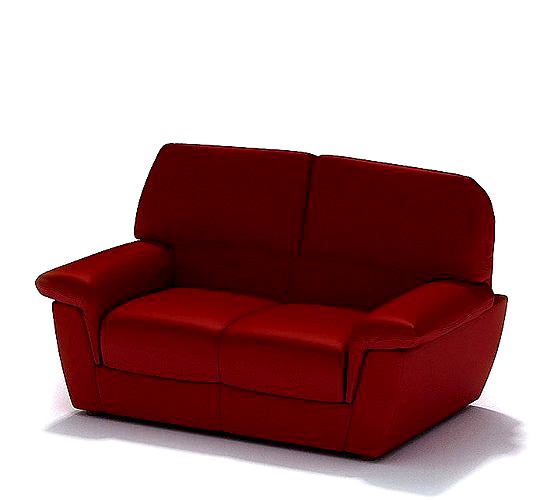 Red Leather Sofa