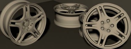 Subaru impreza stock rim 20002002 3D Model