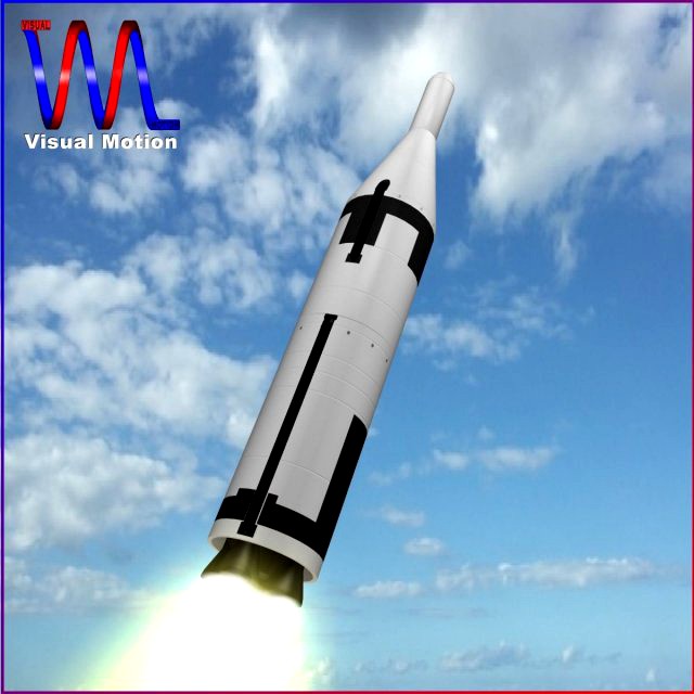 US Navy UGM27 Polaris A1 Ballistic Missile 3D Model