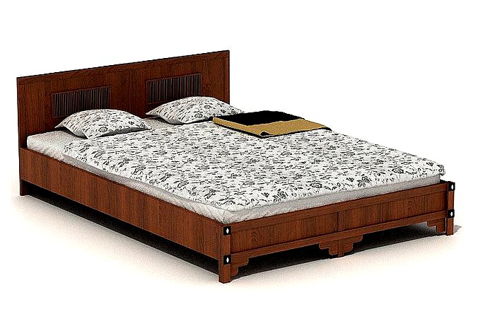 Wooden Retro Bed