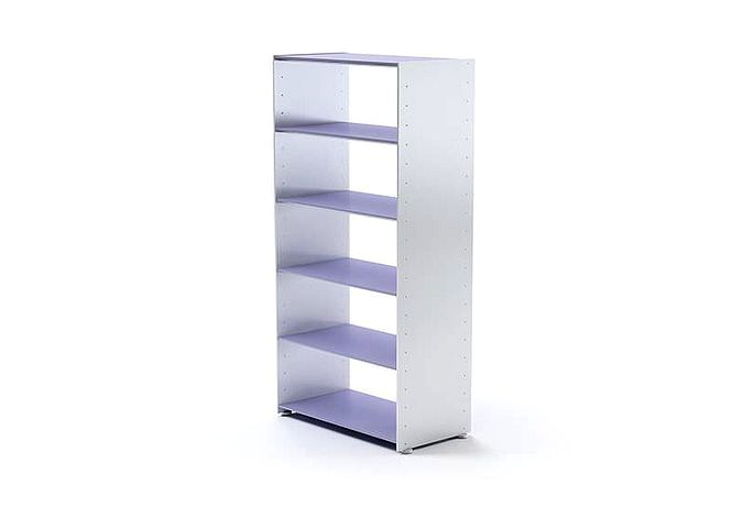 Shelves Free Standing Five Level White Modular