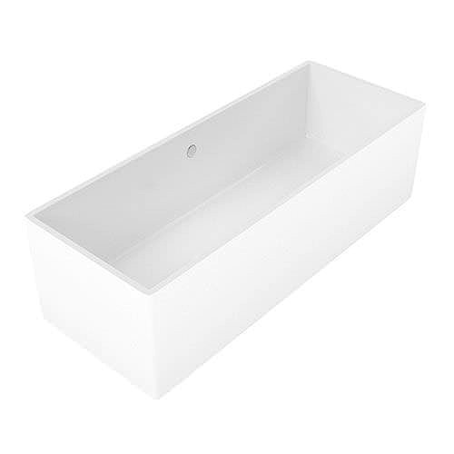White Rectangular Bathtub