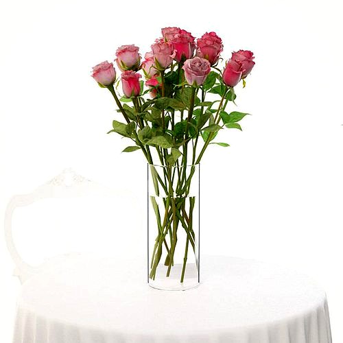 Vase With Pink Roses