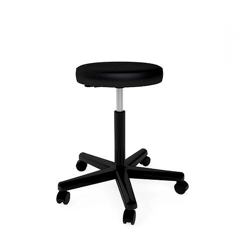 Black Rolling Stool