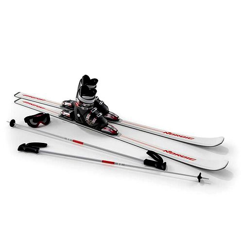 Ski Equiptment   White