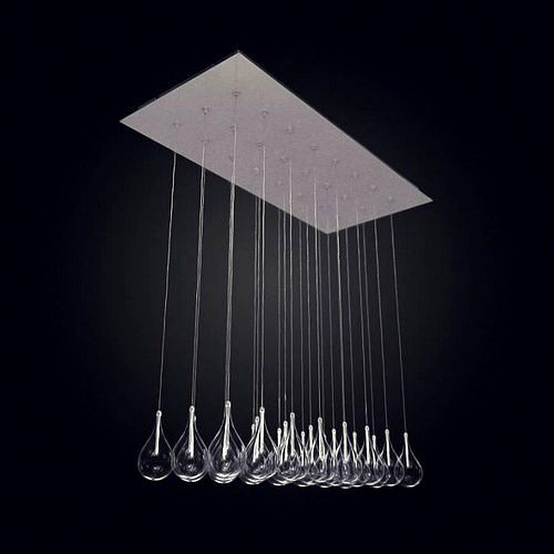 Ceiling Mounted Glass Hanging Lamp