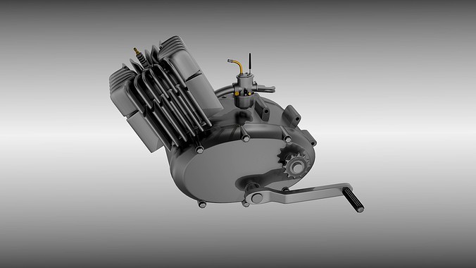 Two stroke moped engine