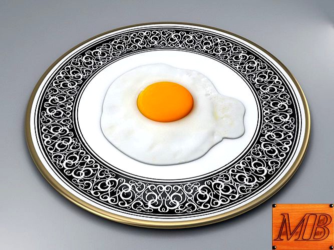 Fried egg on plate