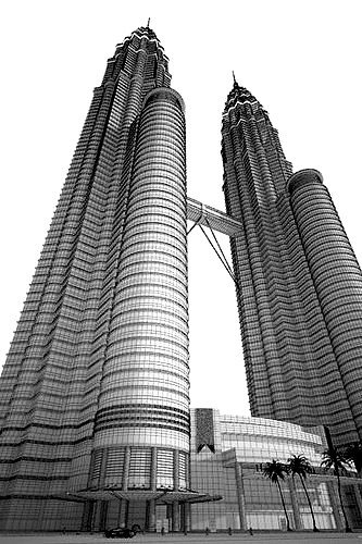 Modern Skyscraper Twins
