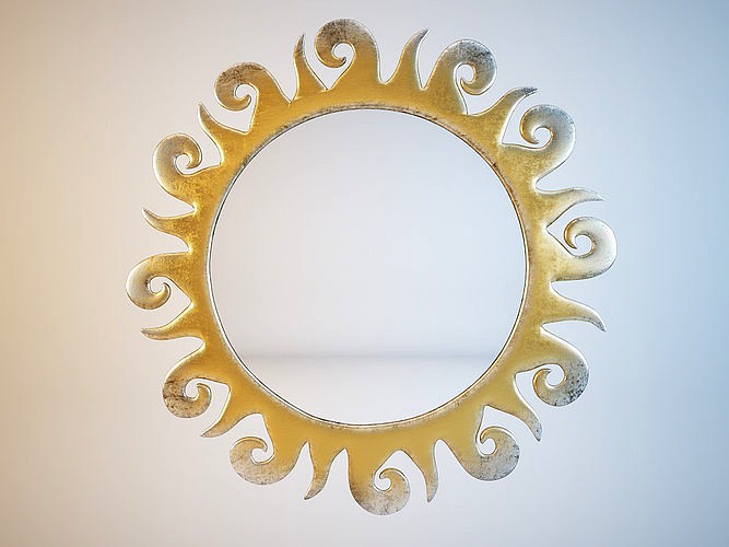 Espejo modelo SOLE Oro