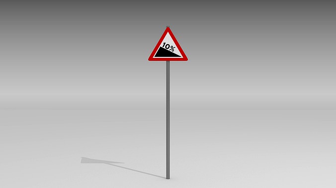 Steep road sign