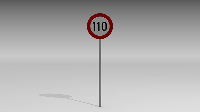 110 Speed limit sign