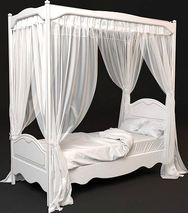 4 Poster Bed with Curtains