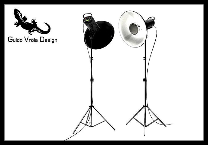 Professional studio strobe with beauty dish