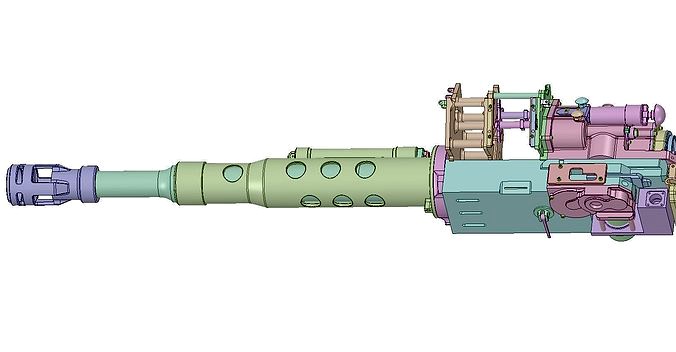 25 mm chain gun solid model