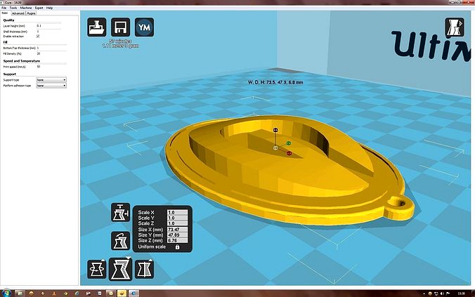 3D printable Green Bay Packers key-chain logo