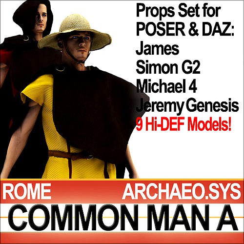 Roman Common Man A Props Poser Daz