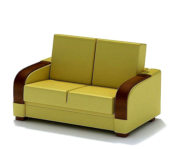 Yellow Love Seat Couch