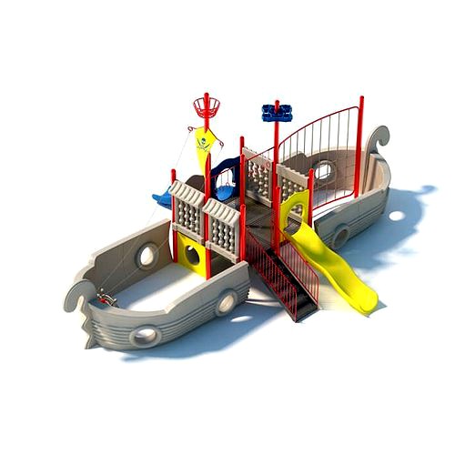 Children s Outdoor Boat And Slide Set