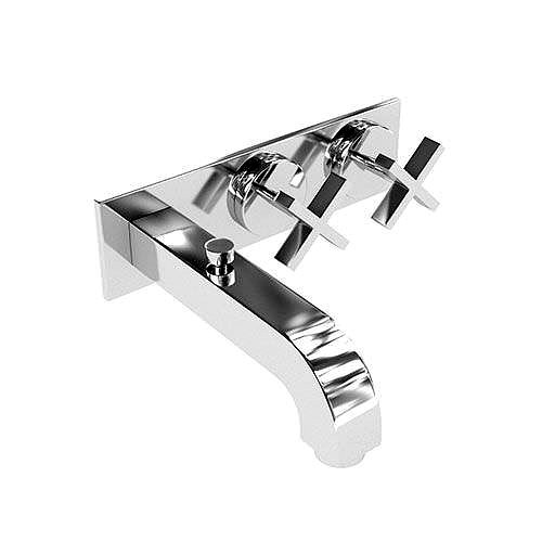 Silver Metal Bathtub Faucet And Fixtures