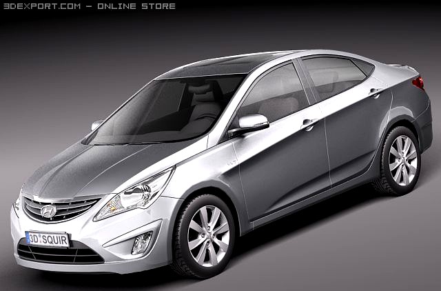 Hyundai Verna 2011 3D Model