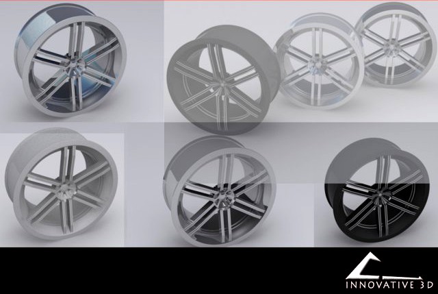 Custom Car Rim 3D Model