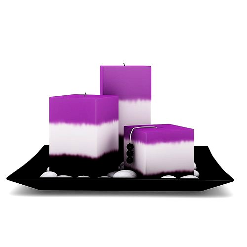 Purple-white Candles