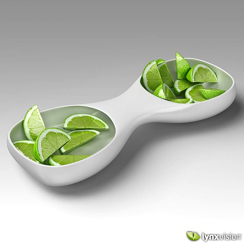 Ceramic Tray with Sliced Limes