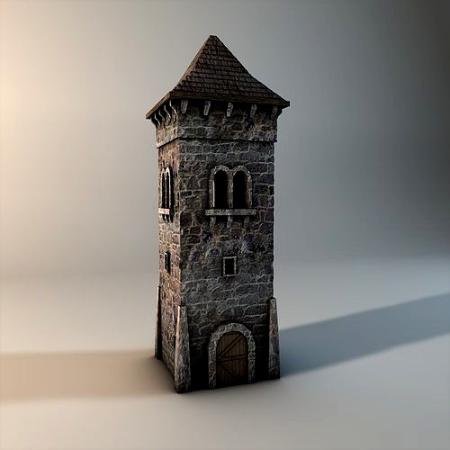 Low poly stone tower