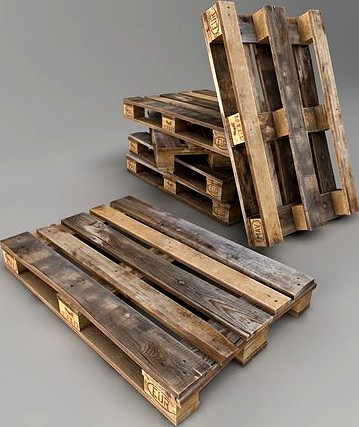 Old Pallet Low Poly