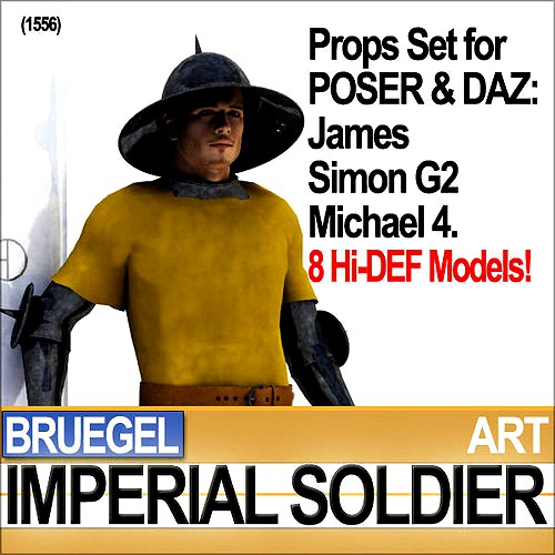 Imperial Soldier Props Bruegel Poser Daz