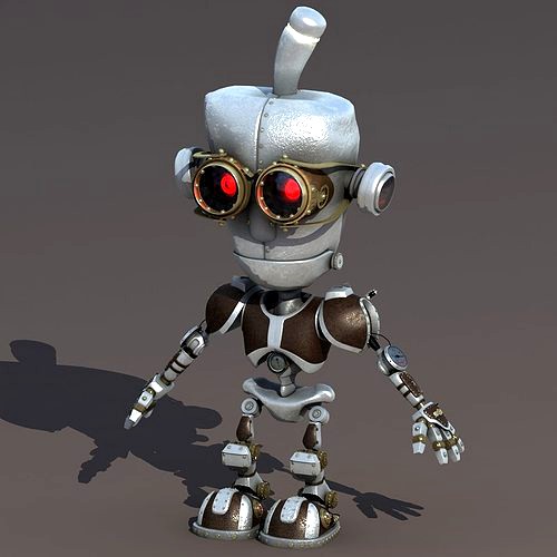 Cartoon Robot Riged