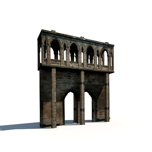 Castle Ruin 2 Low poly 3d Model