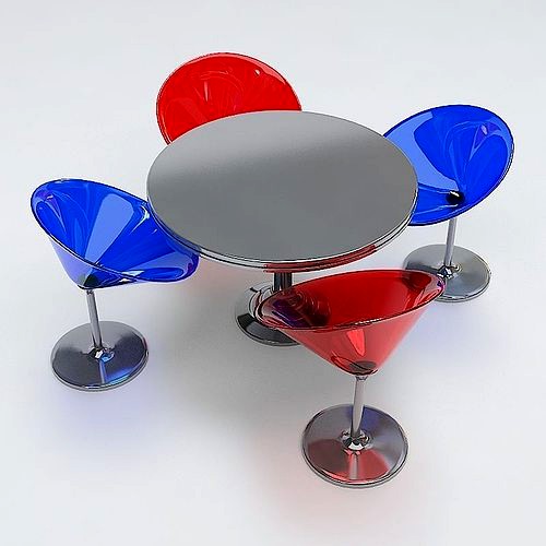 Modern Round Table and Chair Set
