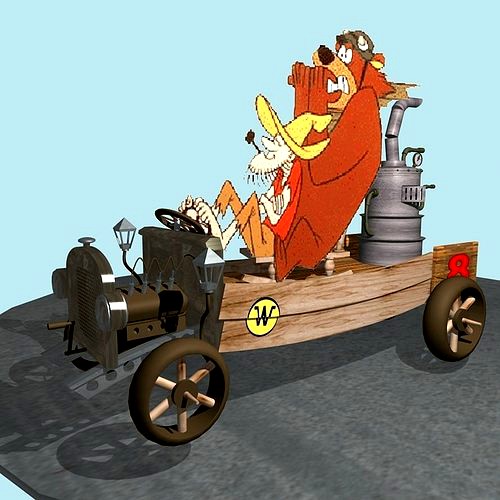 Wacky Races 3D Model Car 8