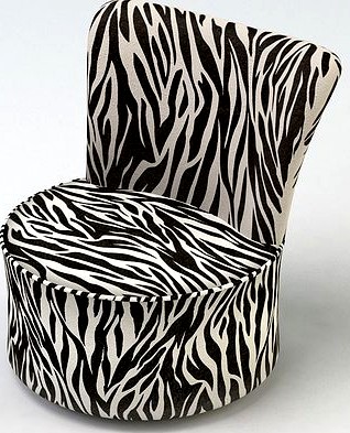 Homelegance Easton Swivel Chair Zebra