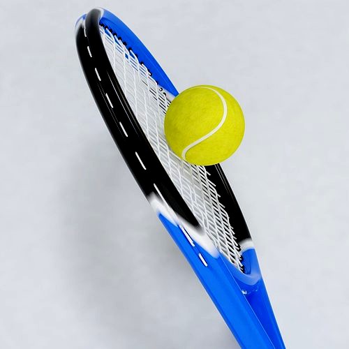 Tennis Racket and Ball 01
