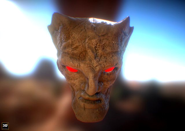 Stone head monster 3D Model