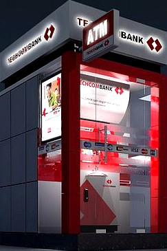 3D Model Detailed ATM Machine Kiosk