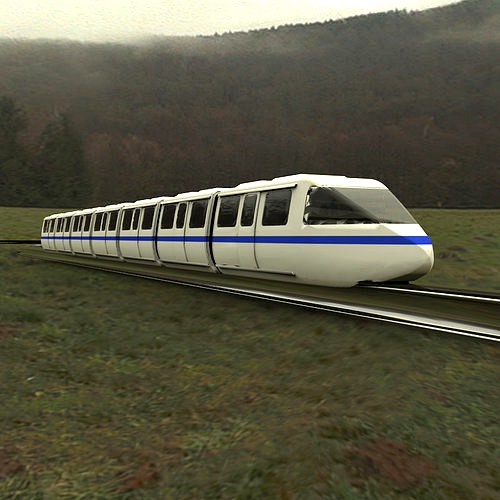 Monorail Train with Track